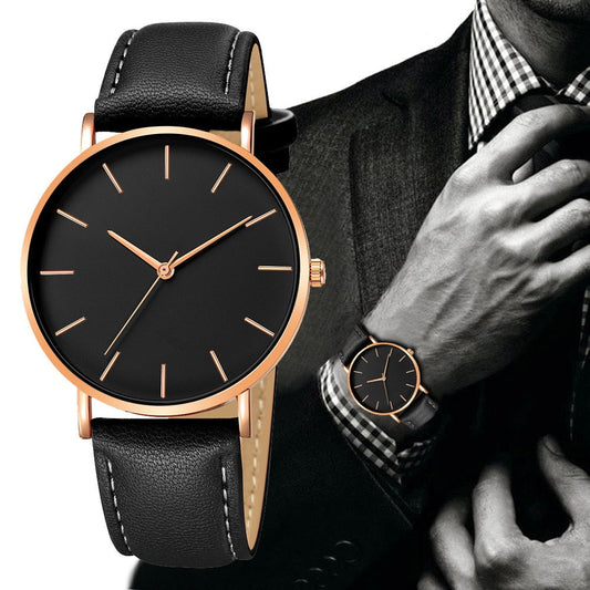Reloj Clasico Hombre Pulsera de Cuero
