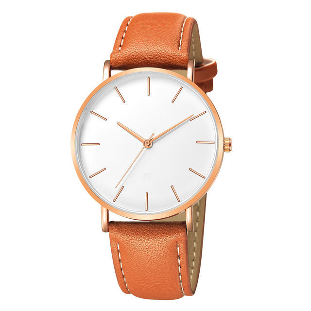 Reloj Clasico Hombre Pulsera de Cuero