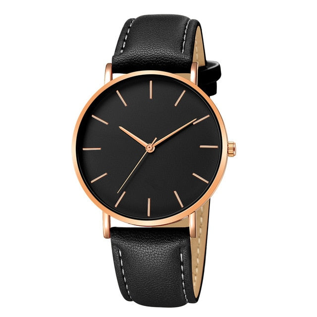 Reloj Clasico Hombre Pulsera de Cuero