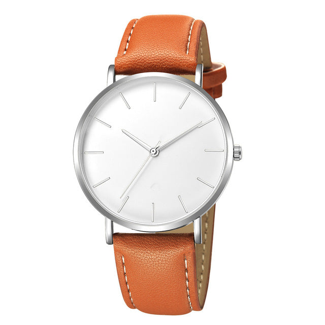 Reloj Clasico Hombre Pulsera de Cuero