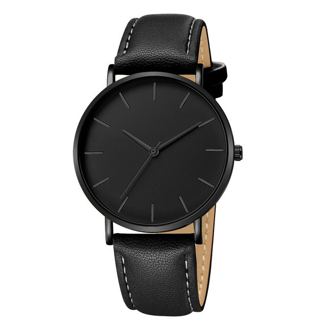 Reloj Clasico Hombre Pulsera de Cuero