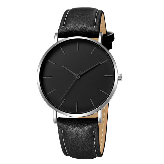 Reloj Clasico Hombre Pulsera de Cuero