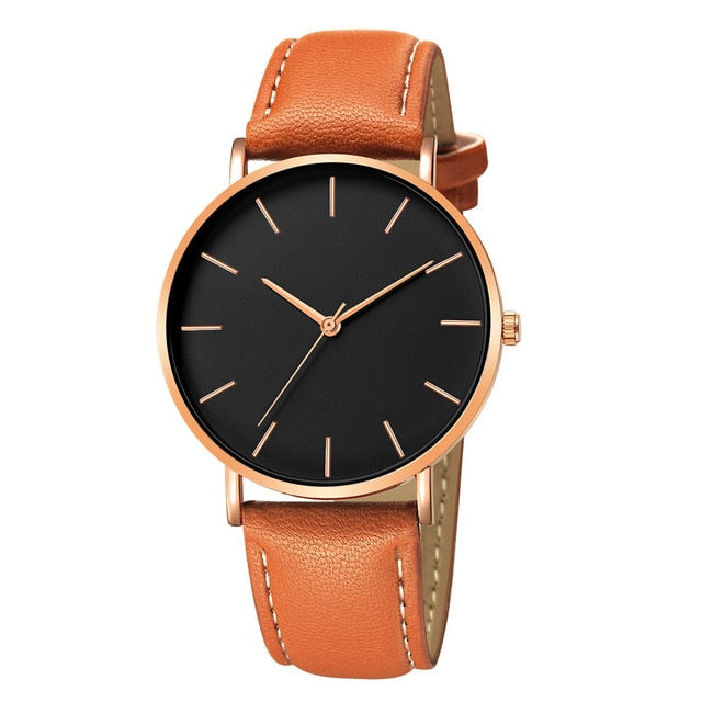 Reloj Clasico Hombre Pulsera de Cuero
