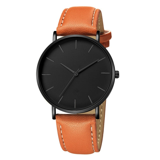 Reloj Clasico Hombre Pulsera de Cuero