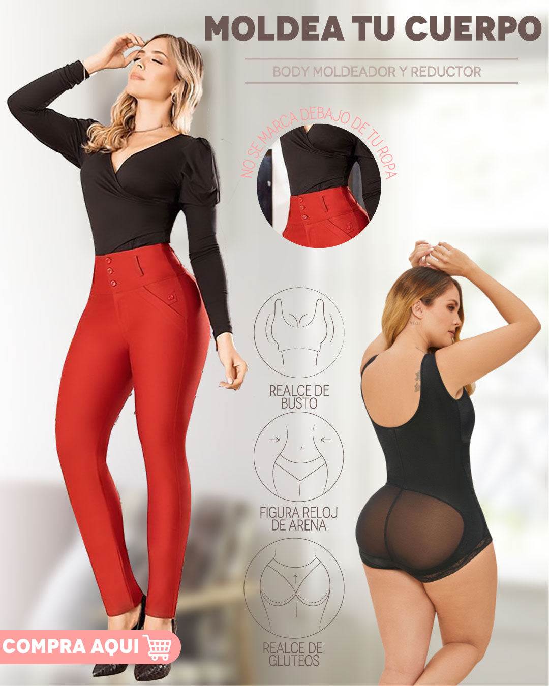 Body Moldeador de Cintura y Control de Abdomen