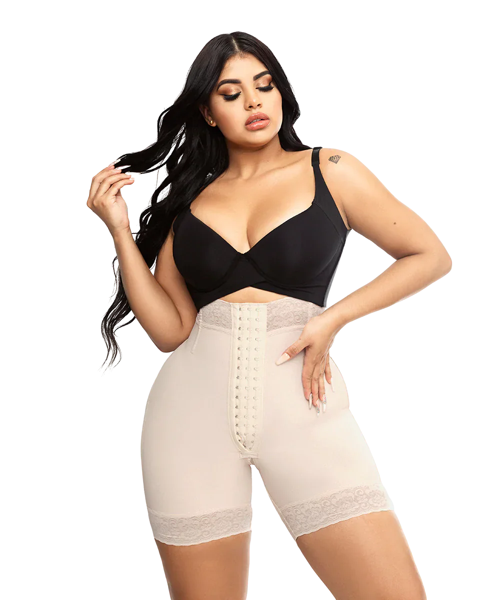 FAJA SHORT CONTROL DE ABDOMEN CON BROCHES