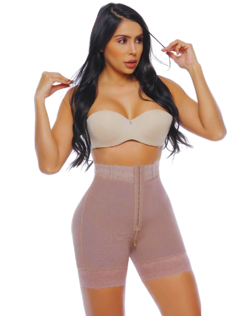 FAJA SHORT CONTROL DE ABDOMEN CON BROCHES