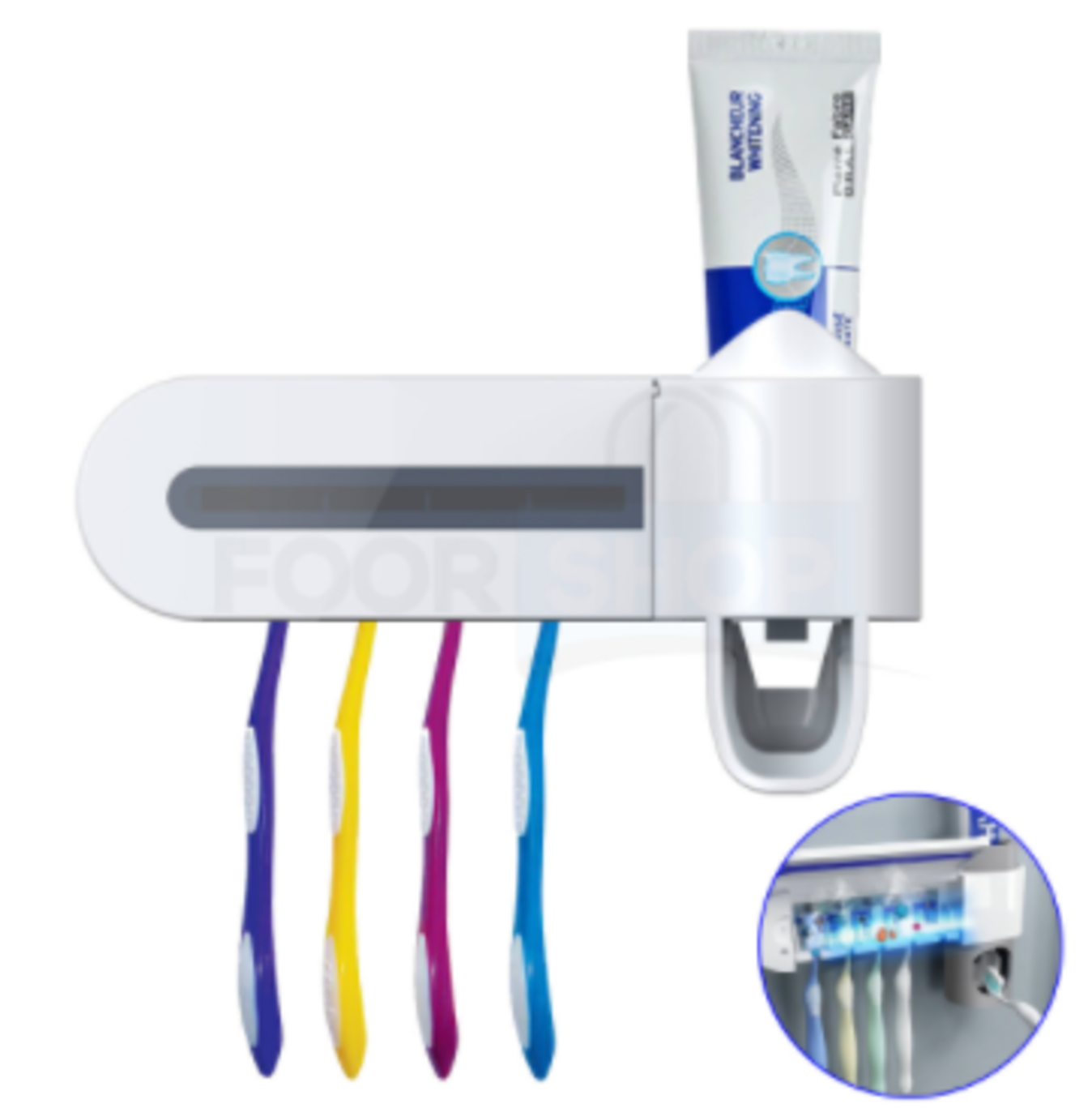 Dispensador Desinfectante Para cepillos De Dientes Y Crema Dental Con Luz Ultravioleta - Super Ofertas