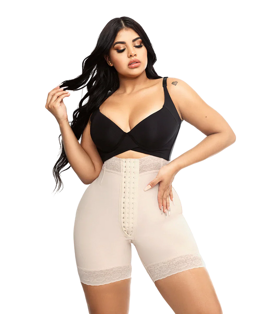 FAJA SHORT CONTROL DE ABDOMEN CON BROCHES